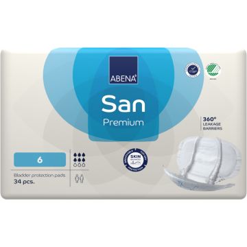 Abena San Premium Air Plus Plus No.6 Shaped Pad  -  Pack 34