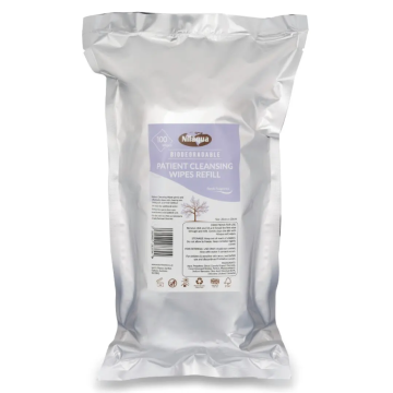 Nilaqua Biodegradable Patient Cleansing Wipes - Refill 100 