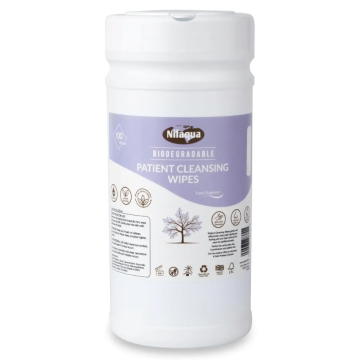 Nilaqua Biodegradable Patient Cleansing Wipes - Tub 100