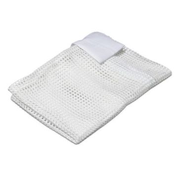 Net Bag Medium Zipped 46 x 61cm White Tag - Each