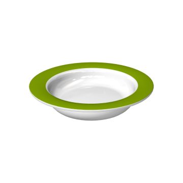 Ornamin Green Sloped Base Bowl (15.5cm Rim) - Each