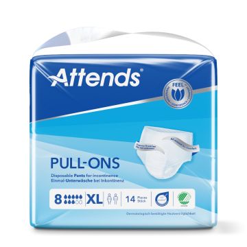 Attends Pull-Ons 8 Extra Large (130-170cm)  -  Pack 14