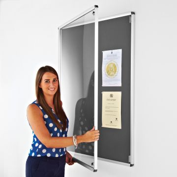 Tamperproof Notice Board - 900 x 600mm - Grey