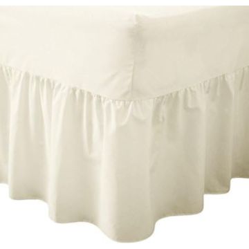Single Base Valance 15" Polycotton Cream