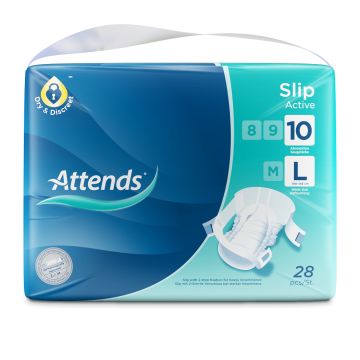 Attends Slip Active 10 Large  -  Pack 28