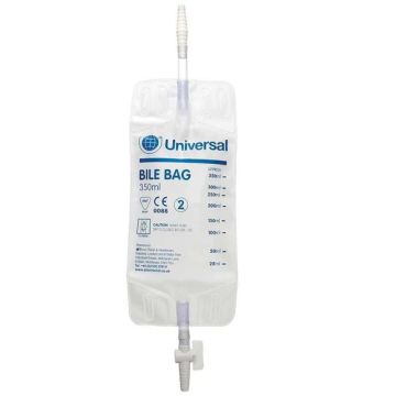 350ml Sterile Bile Collection Bags (With Wide Bore Connector) - Each