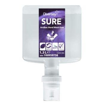 Sure Antibac Handwash. Free IC, 1.3L - Case of 4