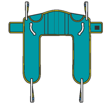 Dress/Toileting Sling with Head Support Small Loop Style