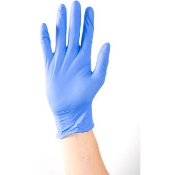 Gloves Nitrile Blue Powder Free Large - Pack 100 - Case 10