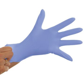 Gloves Vinyl Powder Free Medium Blue Pack 100 - Case 10