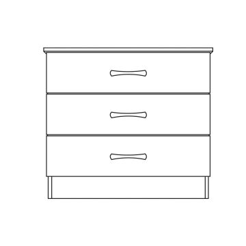 Cadiz 3 Drawer Chest - Light Oak
