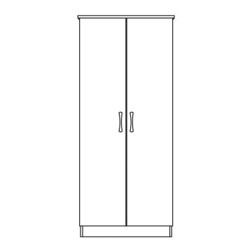 Cadiz Double Wardrobe - Light Oak