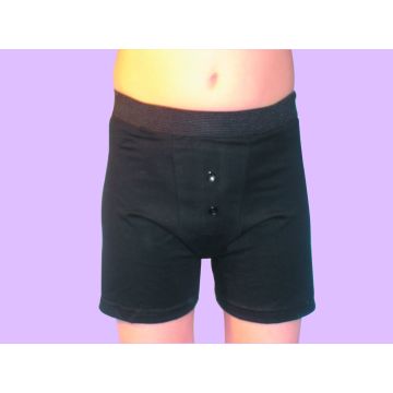 Mens Padded Boxer Short 250Ml Black Medium - Each