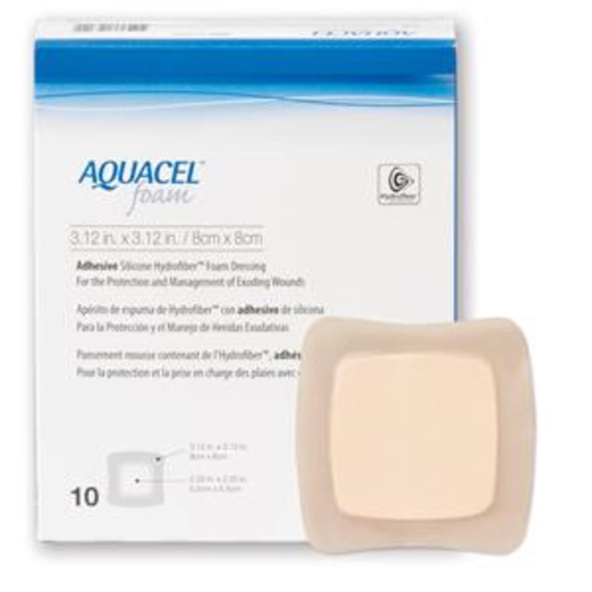 Aquacel Foam Adhesive Dressing 10 x 10cm - Pack of 10