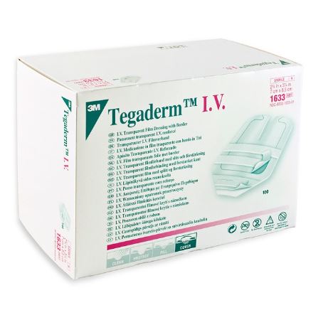 3M Tegaderm IV Dressing Peripheral line for Cannula 7 x 8.5cm - Box of 100