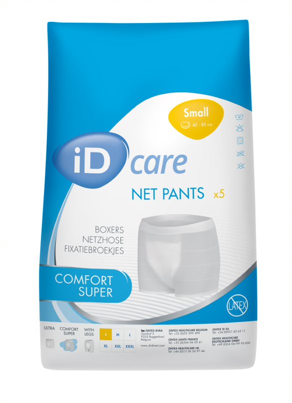 iD Care Comfort Super Net Pants Small - Pack 5