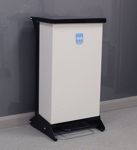 80L Metal Pedal Bin, F/R Removable Body - Black Lid - Each