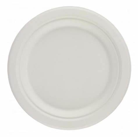 9’’ Bagasse Round Plate - Case 500