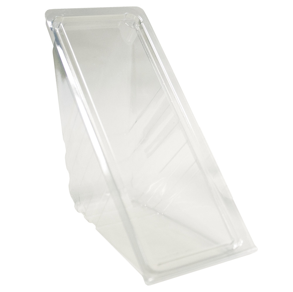 Hinged Plastic Sandwich Wedge Container