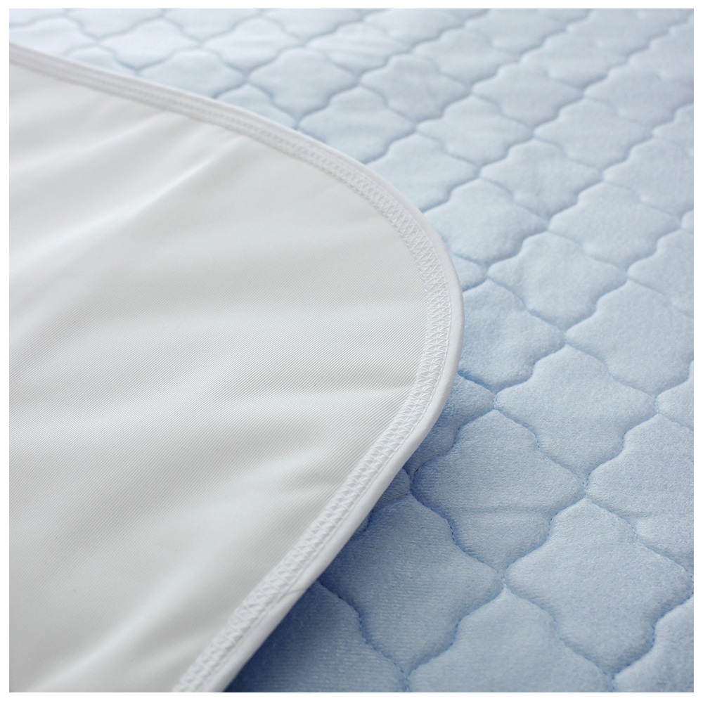 Washable Bed Pad 2513 - Blue - Double With Tucks