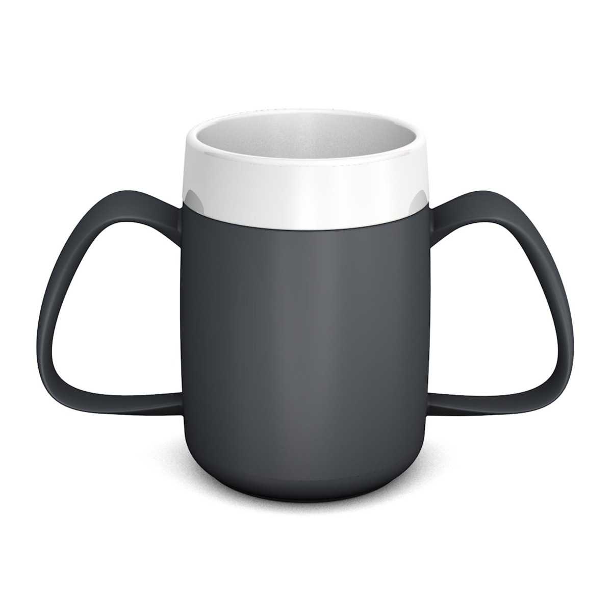 Ornamin Anthracite Internal Cone Two Handled Mug (160ml) - Each