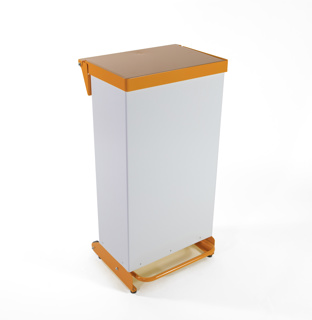 Bin F/R - 65ltr Foot operated-Fully Enclosed-Orange-Each