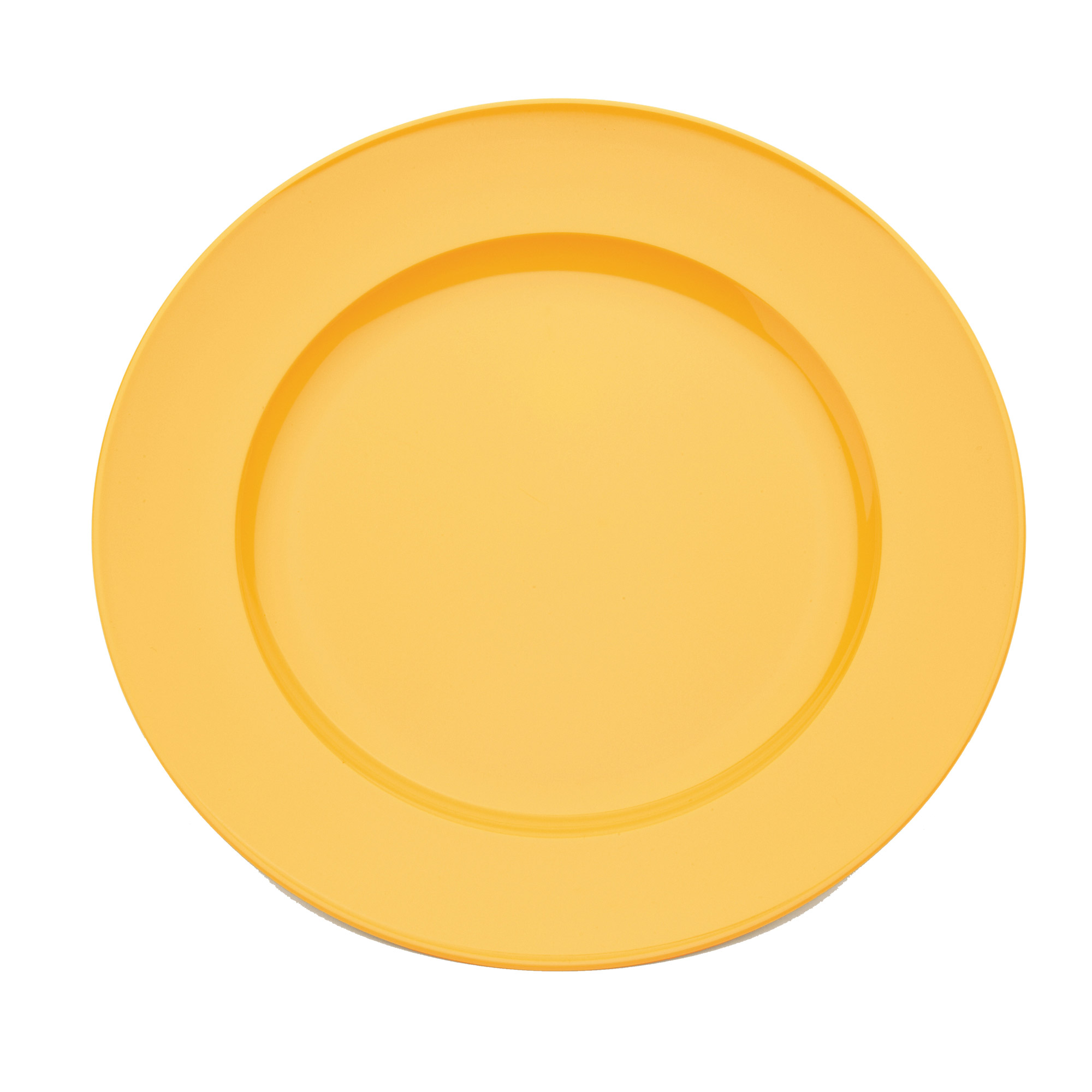 Polycarbonate Dinner Plate Wide Rim (24cm) YELLOW