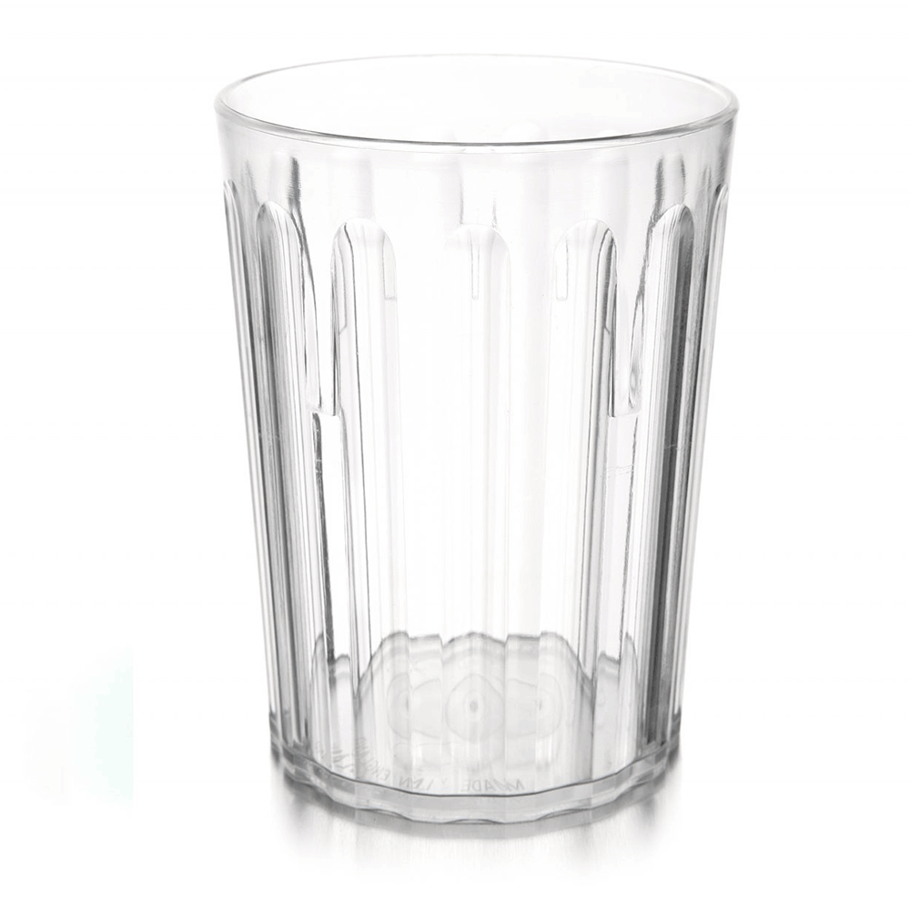 9oz Polycarbonate Fluted Tumbler CLEAR - Each