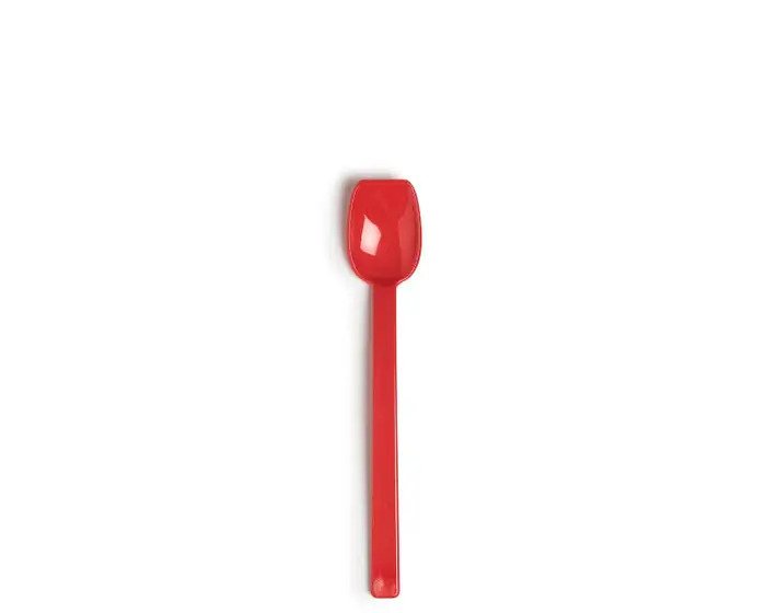 Flat Edge Polycarbonate Spoon (Narrow) RED - EACH