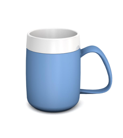 Light Blue Internal Cone One Handled Mug