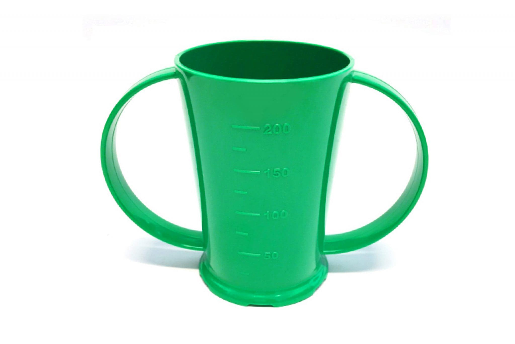 Polycarbonate 2 Handled Beaker Green - Each