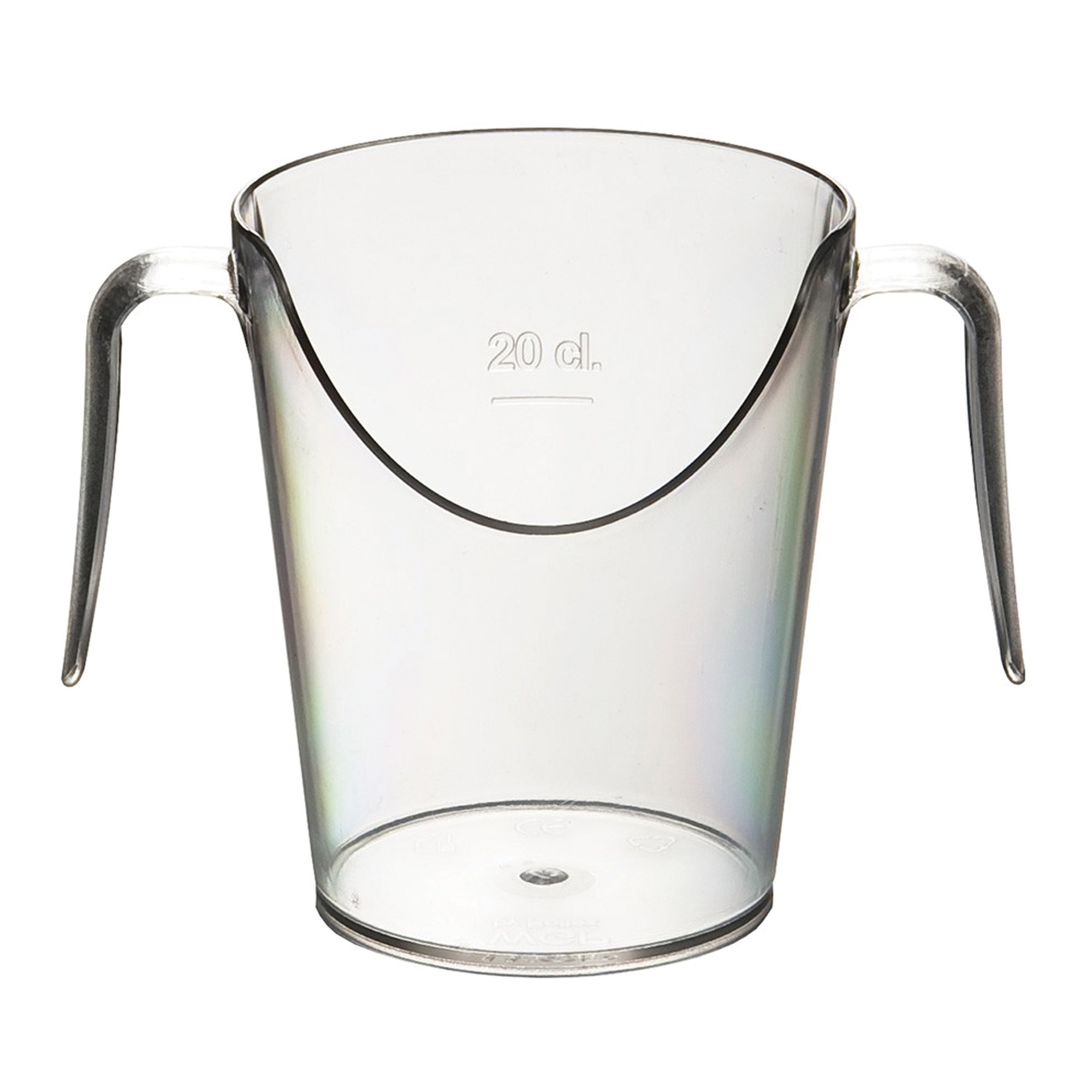Nose Cut Out Cup (With Handles) CLEAR - EACH