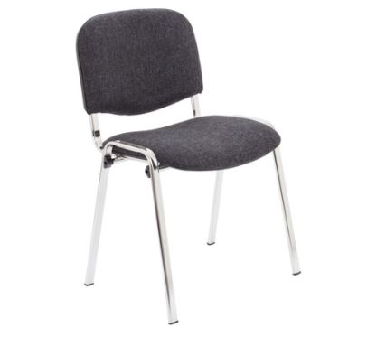 Chair Stacking Chrome Leg Charcoal