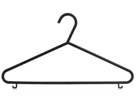 Black Plastic Coat Hanger