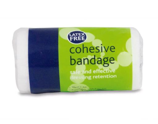 Latex Free Cohesive Bandage (10cm x 4m) - Each