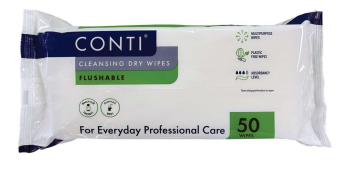 Conti Flushable Skin Cleansing Dry Wipes