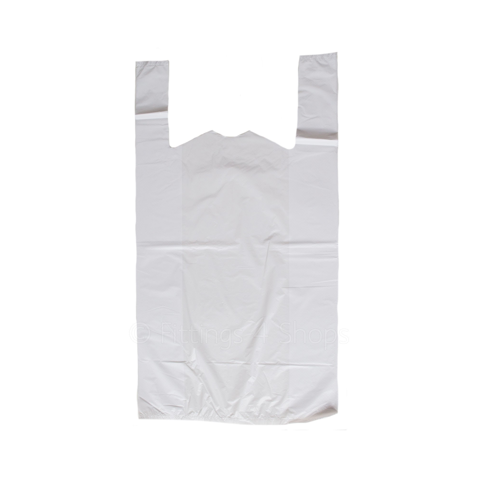 Vest Polythene Bag White With Tie Handles - Case 2000