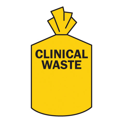 Yellow Clinical Waste Dustbin Liner