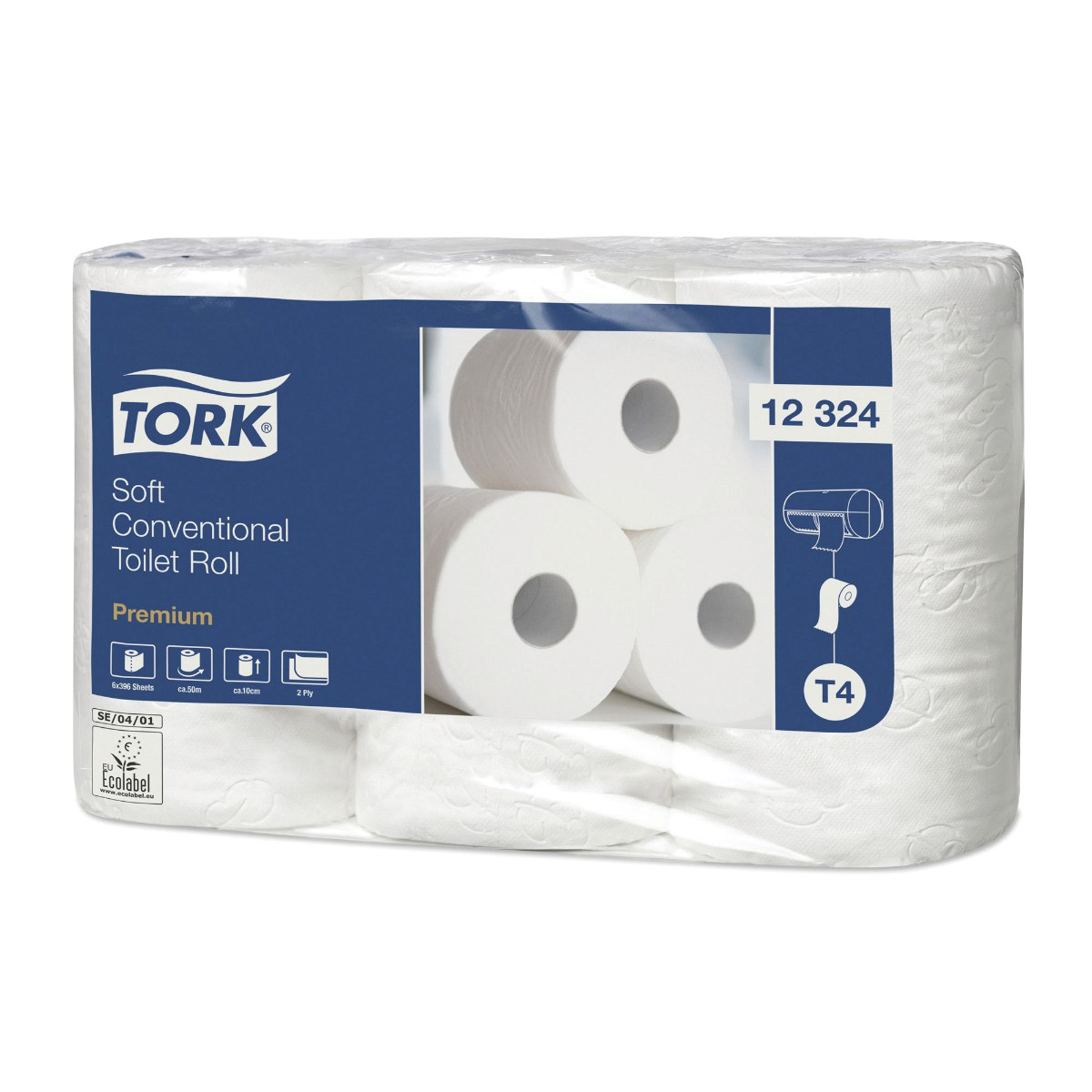 Tork Prem 396 Sheet Conventional Toilet Roll - Case Of 42