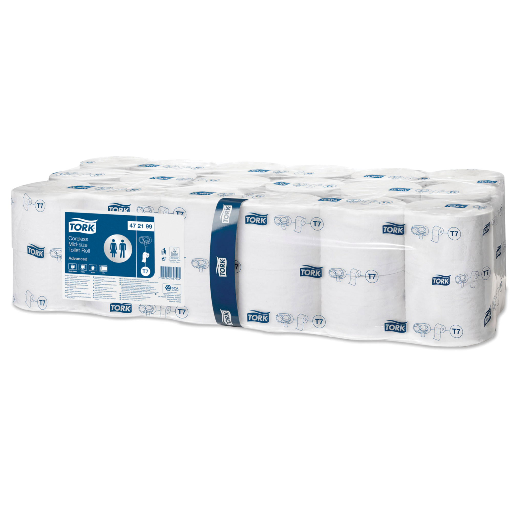 Tork Coreless Mid Size Toilet Roll - Case Of 36