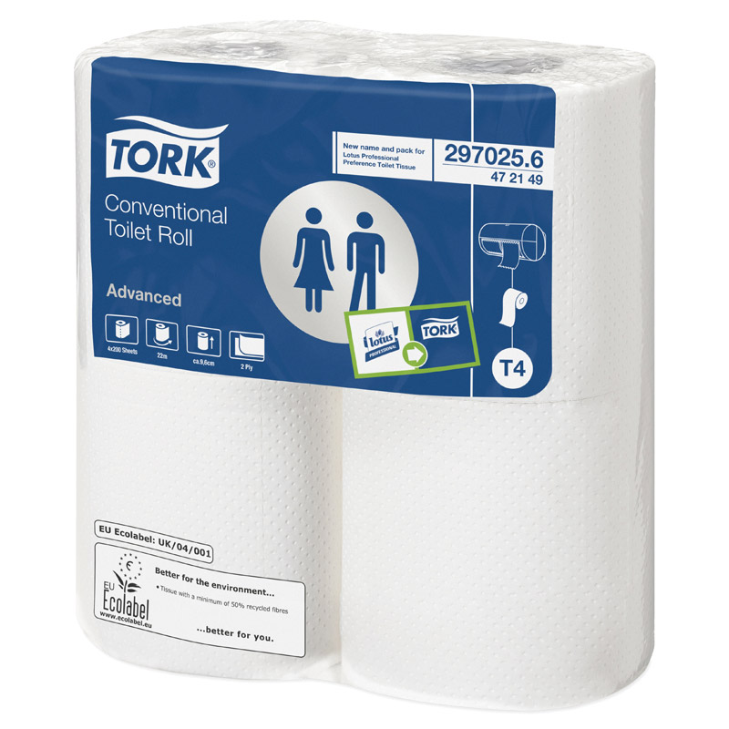 Tork Conventional Soft Toilet Roll - 2 Ply 200 sheets