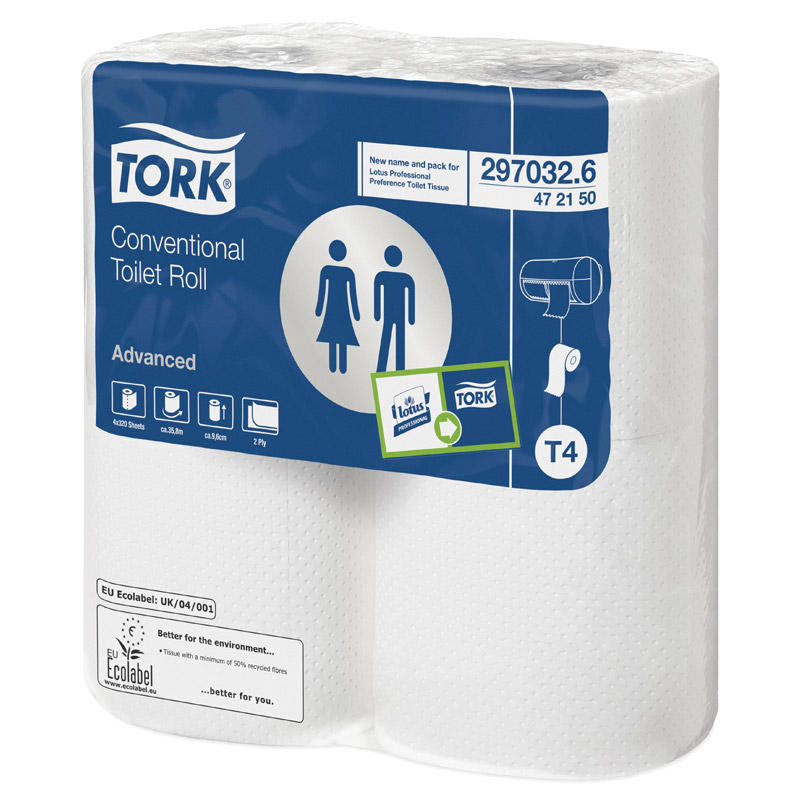 Tork Conventional Soft Toilet Roll - 2 Ply 320 sheets