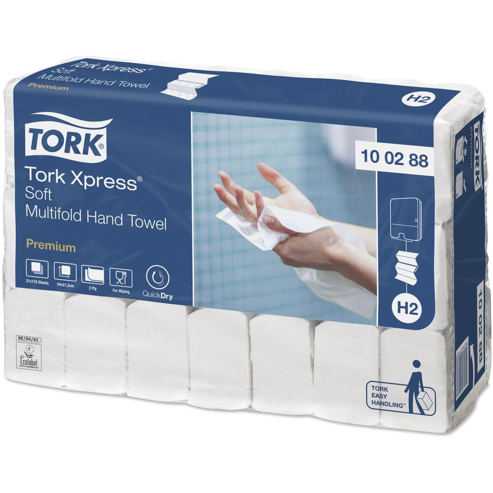 Tork Xpress Soft Multifold  Hand Towel, 2 ply, white - CASE of 2856