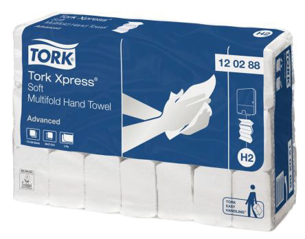 Tork 2 Ply White Advanced 4 Panel Hand Towels 21 X 136 (2856 Towels) - Case