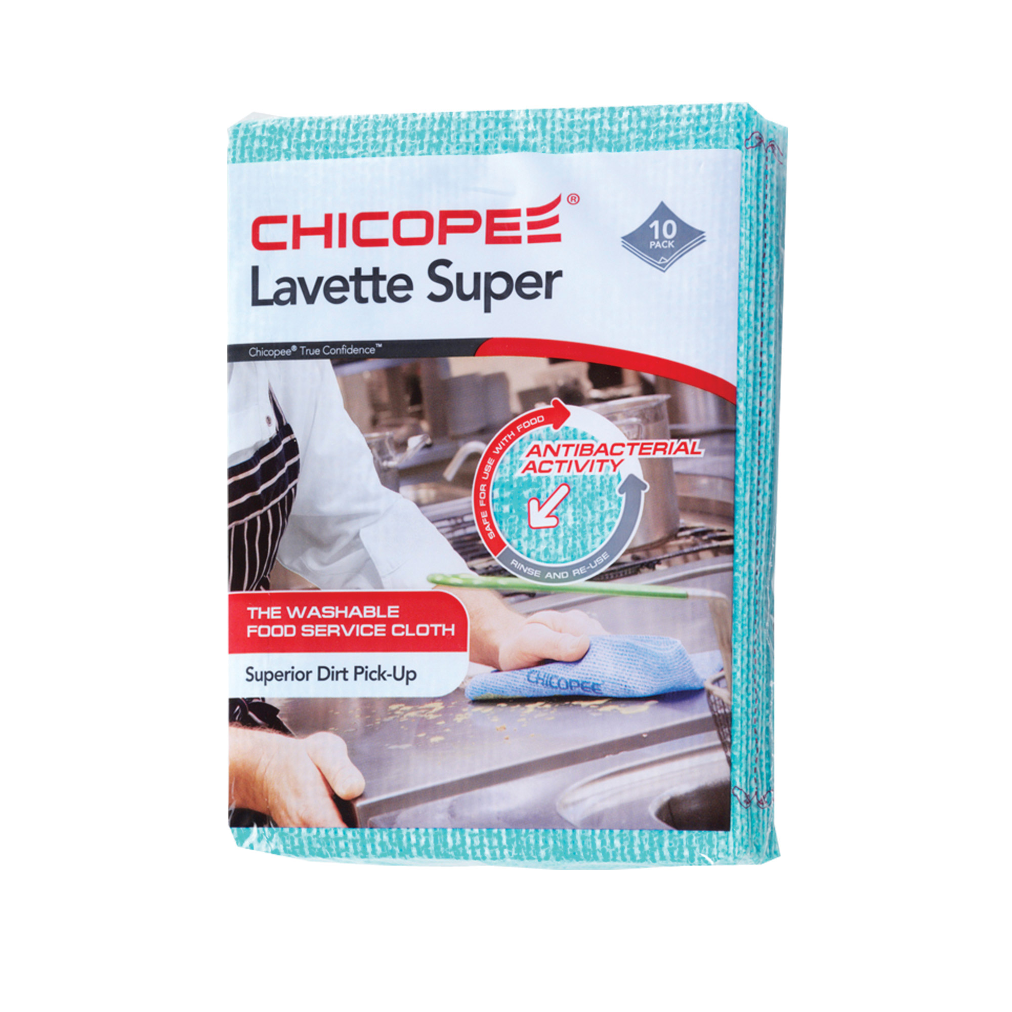 Chicopee Lavette Super Wipe GREEN - 10 Pack