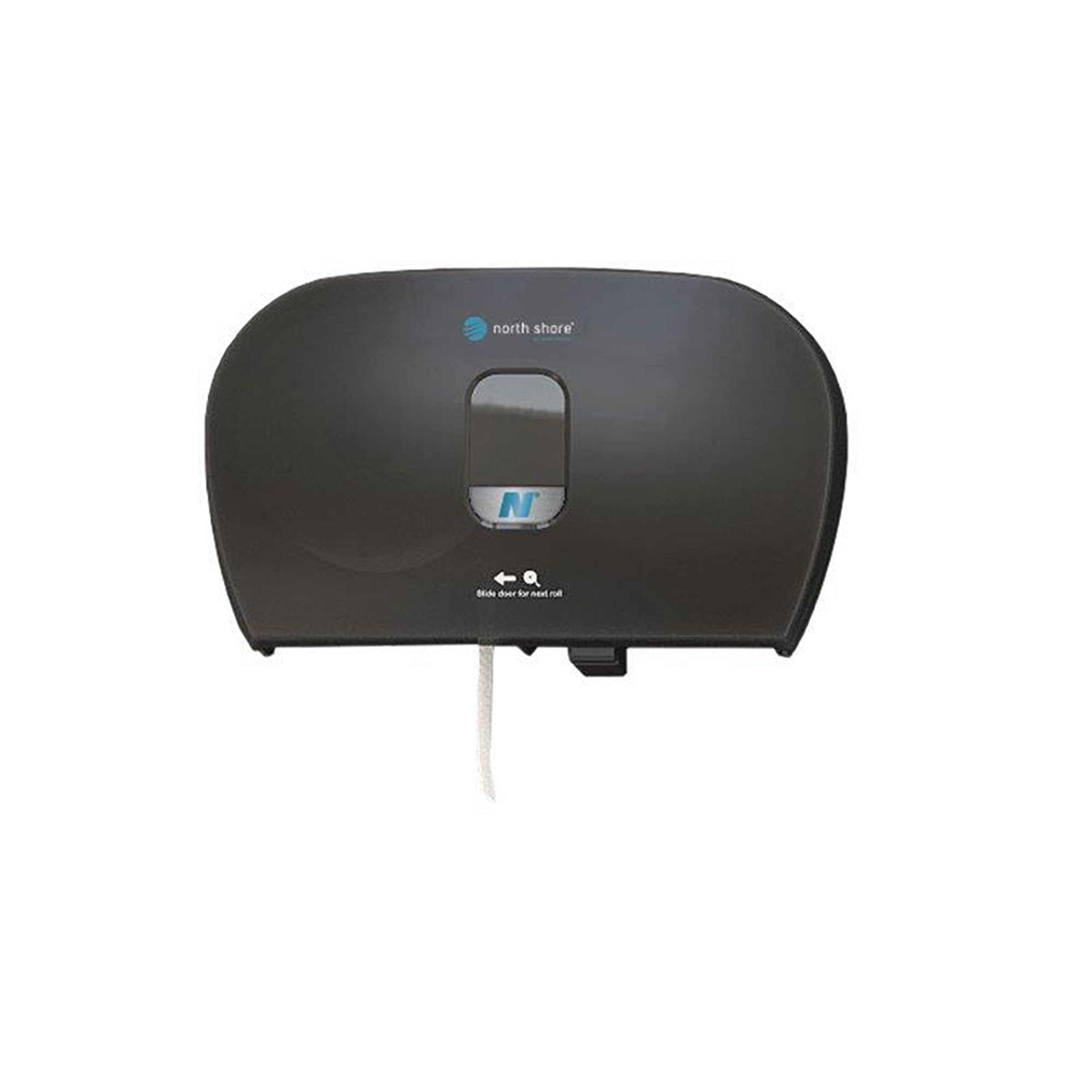 North Shore Side By Side Toilet Roll Dispenser Black - Each