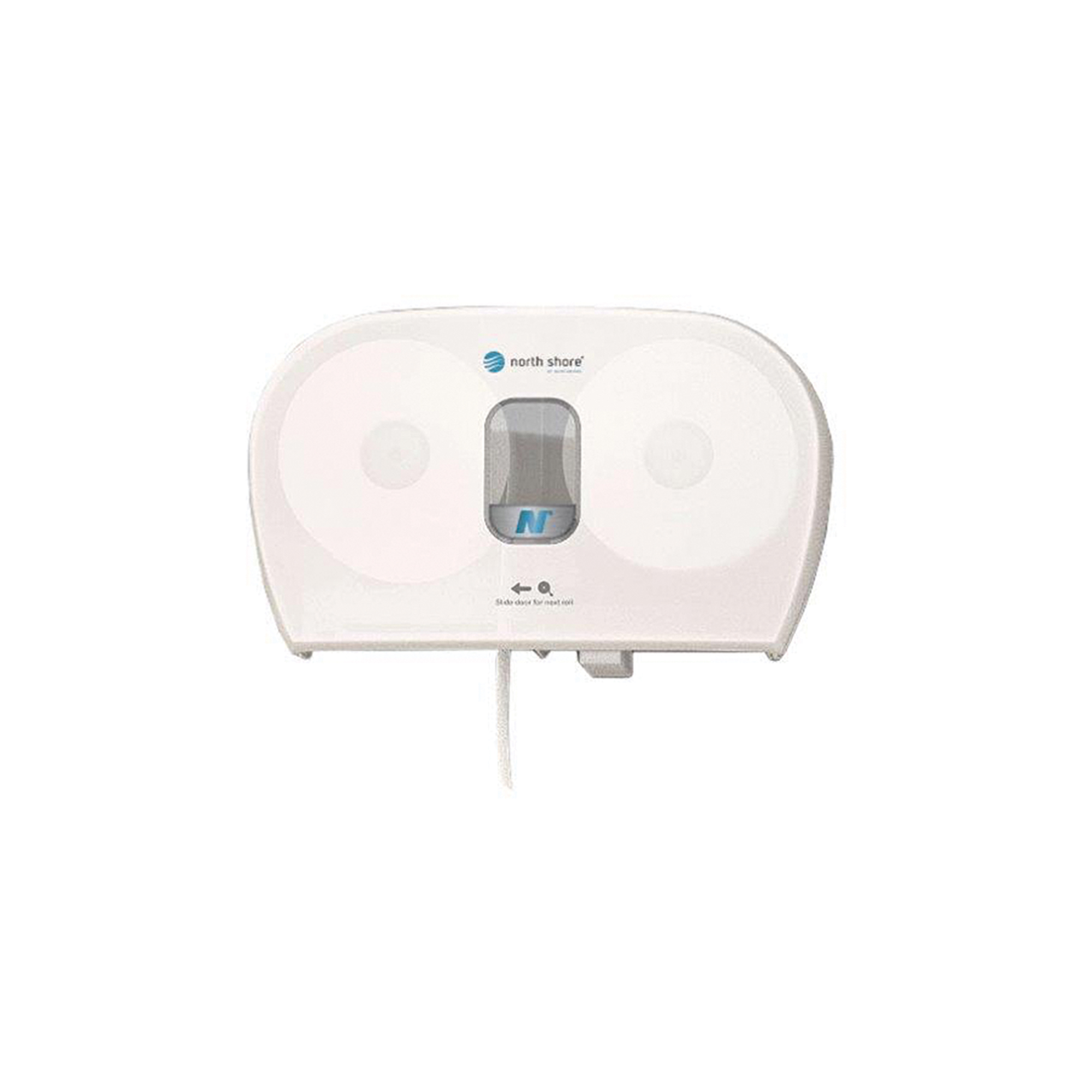 North Shore Side By Side Toilet Roll Dispenser White - Each