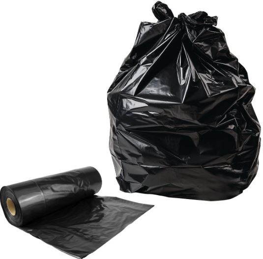 Black Waste Bin Liner 375x600x600mm - Case of 500.

