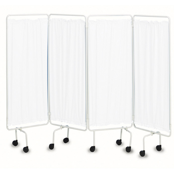 Set of 4 White PVC Curtains for Screen Frame