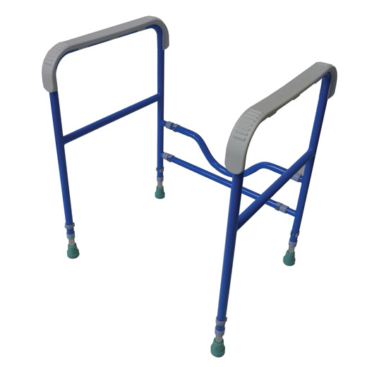 Blue Toilet Aid Frame - Non Slip Rubber Tip